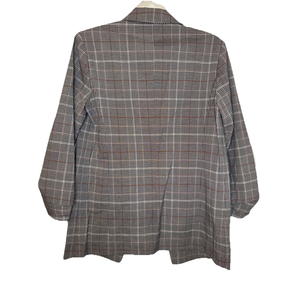 NWT Philosophy Republic Womens Plaid Blazer Small Casual Work Open Front Neutral - Picture 6 of 6